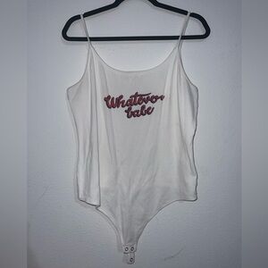 Express One Eleven “Whatever Babe” Bodysuit